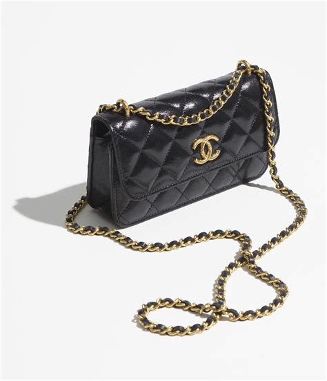 chanel flap phone holder with chain review|chanel card holder with zipper.